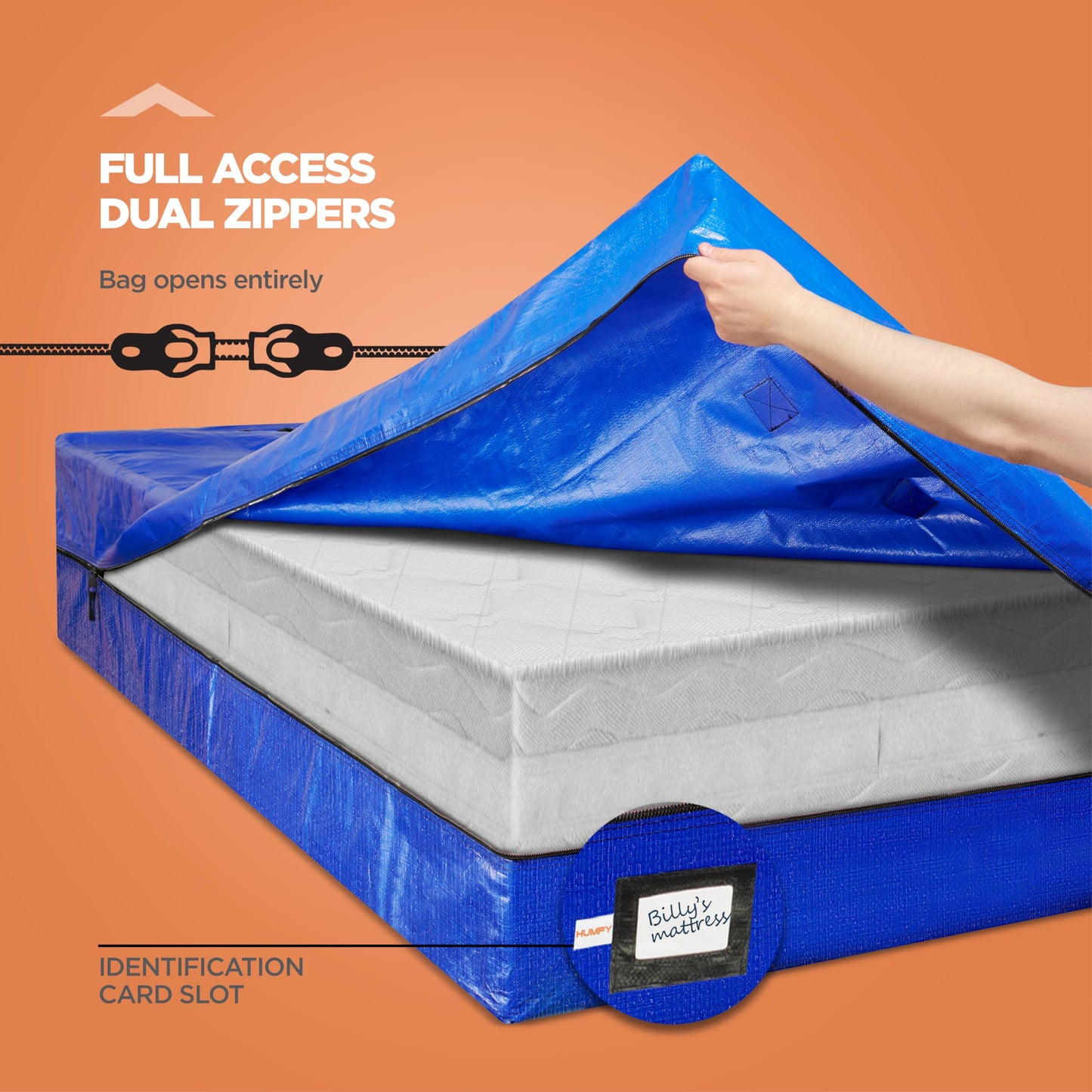 Mattress Bags for Moving with 8 Handles – King Mattress Moving Bag – Tear-Proof Mattress Storage Cover with Dual Zippers – Reusable Mattress Moving Bags for Transport & Storage Mattress Protector