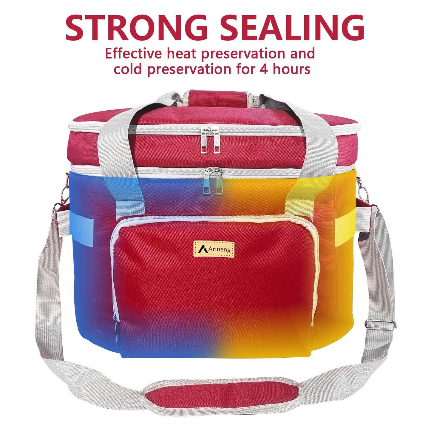 Arineng Crock Pot Bags carrying bag for 4-8 Quart Crock Pots - Insulated Travel Carrier with Fixators, Base Pad, and Shoulder Strap - Suitable for Small and Large Slow Cookers