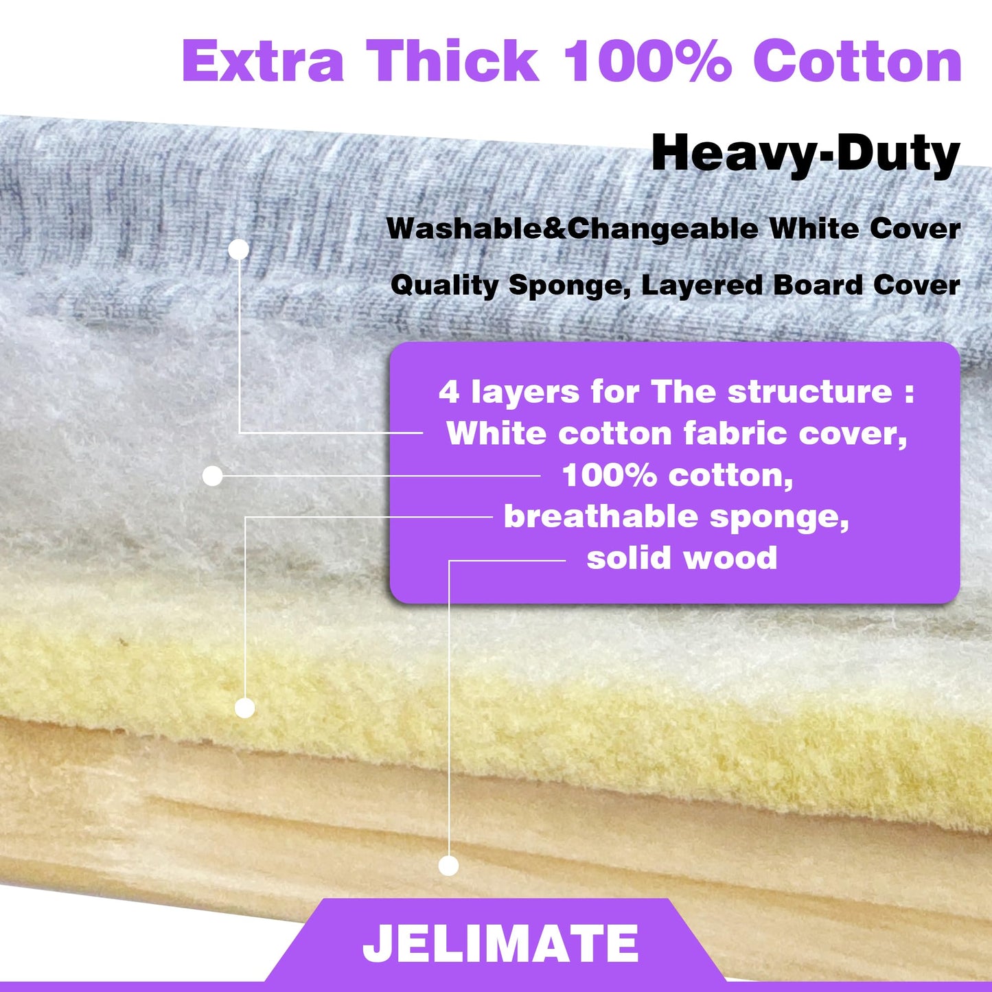 JELIMATE Padded Pants & Sleeve Ironing Boards with Ultra Thick Padding, Double Side Ironing Board
