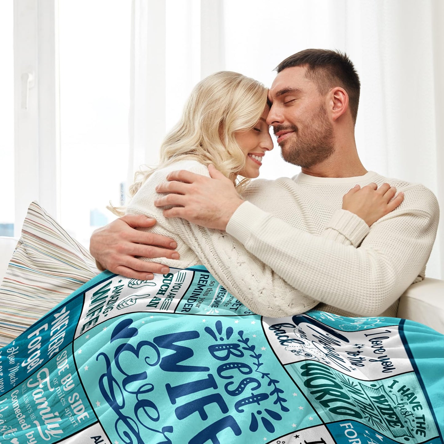 NIVAY Wife Birthday Gifts from Husband - Wedding Anniversary Romantic Gifts for Woman - Wife's Birthday Presents Ideas - I Love You Gift for Woman Her Wife - Wife's Blanket 50"x60"