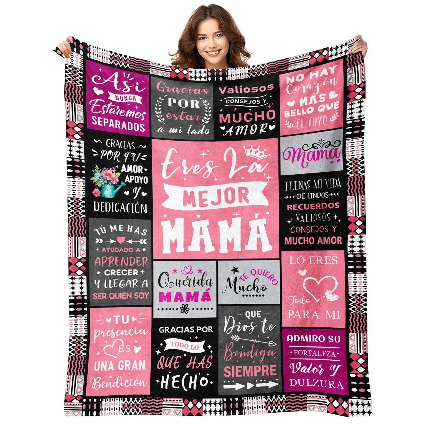 Regalos para Mama - Gifts for Mom in Spanish - Mom Gifts from Daughter Son - Best Mama Ever Presents - Mothers Day Christmas Valentines Day Birthday Presents for Mother - Mamas Blanket 60"x80"