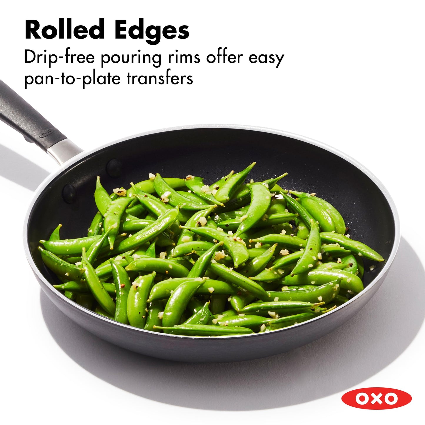OXO 10” Non-Stick Every Day Frying Pan, BPA-Free Comfort Grip Silicone Handle, Dishwasher & Oven Safe, PFAS-Free Ceramic Skillet, Black