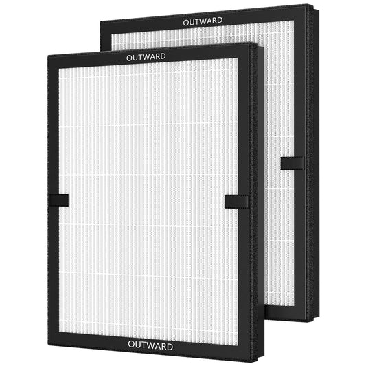 2 Pack E-200 Air Filter Compatible with LUNINO E-200 Air Purifier Filter Replacement 3 Stage Strong and Efficient Filtration For LUNINO Home Large Room up to 1740sq.ft