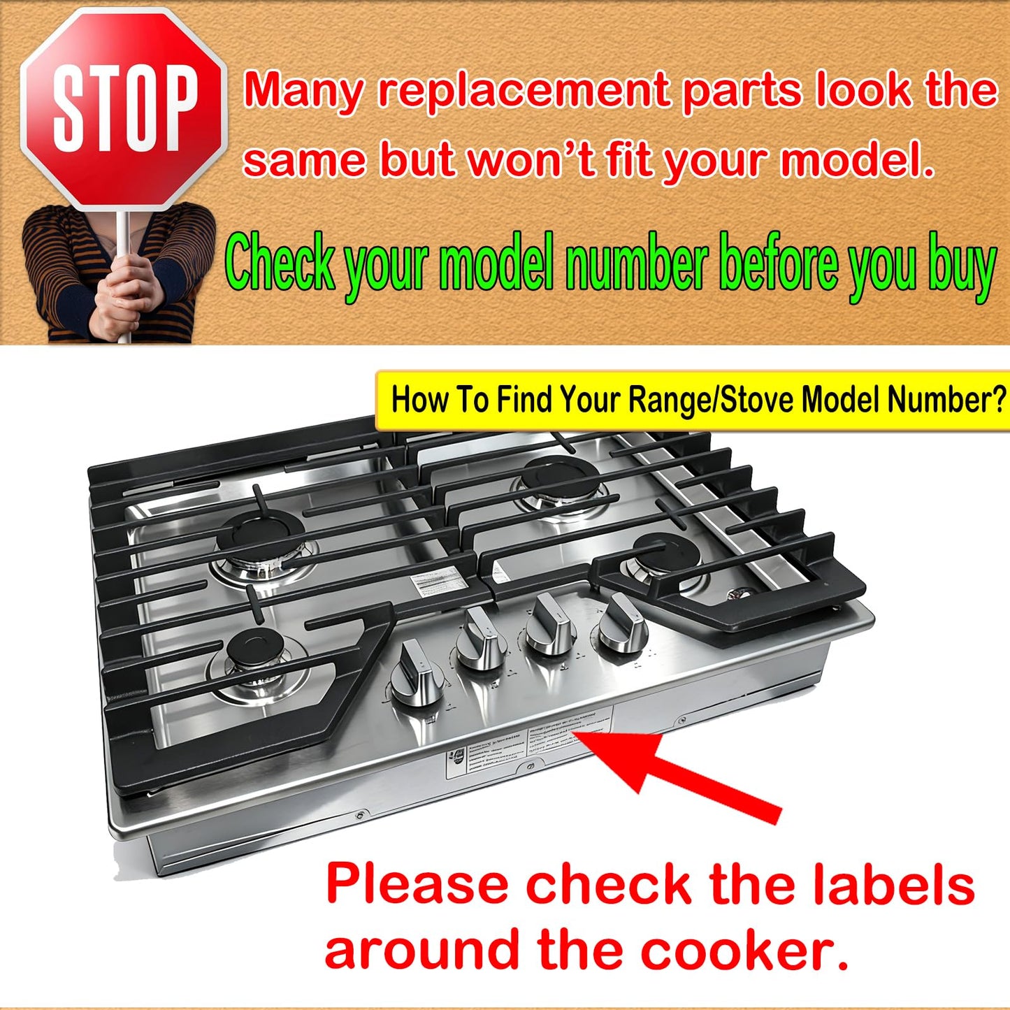 Upgraded WB03X29354 Gas Range Compatible with GE Profile Stove Knobs, Replacement for Part Number WB03X29354 AP6327766 4585908, Replaces PS12296156 EAP12296156, Fits Models PGP9030SL1SS PGP7030SL1SS