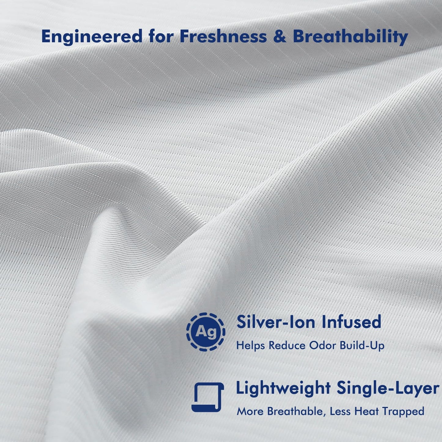 Elegear Silver Infused Cooling Blankets for Hot Sleepers, Upgraded Arc-Chill 3.0 Cool Fiber (Qmax>0.5), Odor Reduction & Hypoallergenic, Breathable Lightweight Cold Blanket for Night Sweats, Queen