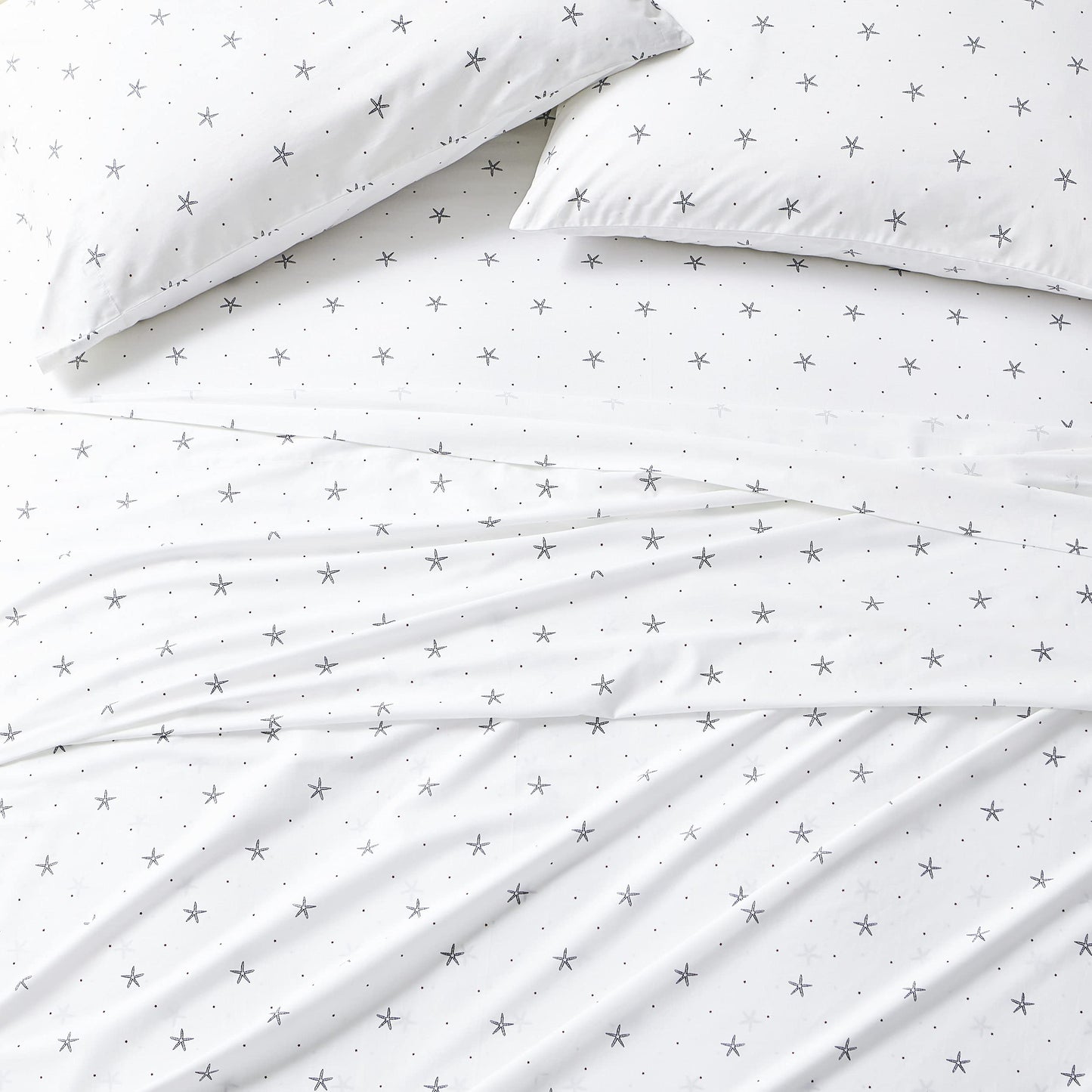 Nautica – Full Size Sheet Set, Crisp Cotton Percale Bedding with Matching Pillowcases, Lightweight & Breathable Bed Sheets, Deep Pocket, College Dorm Room Essentials (Star Spangled Blue)