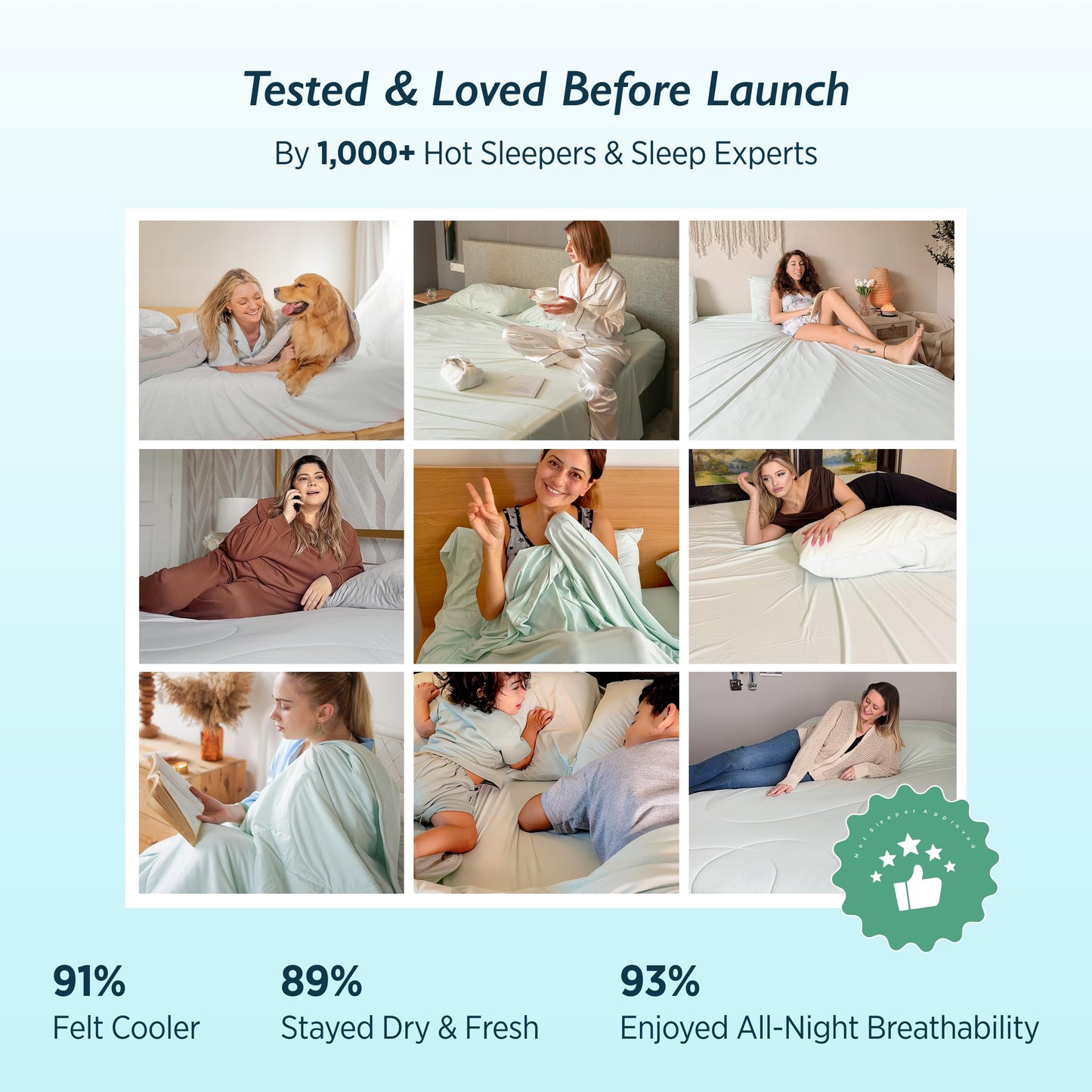 Breescape Cooling Pillow Cases King Size - BlendTek™ Dry & Cool Technology for Hot Sleepers and Night Sweats, Ultra Soft & Smooth Pillowcases for Hair & Skin Care, Set of 2, 20" x 36", Misty Gray