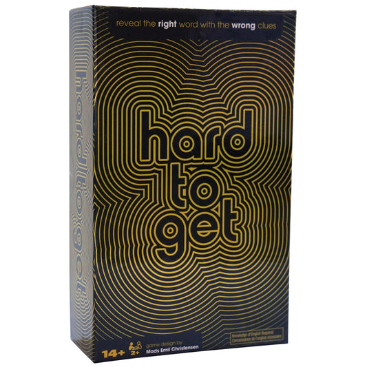Spin Master Games, Hard to Get, Find the Secret Word Clue Card Game with Hilarious & Challenging Prompts, Easy Indoor Activity, 2-10 Players, Ages 14 & Up