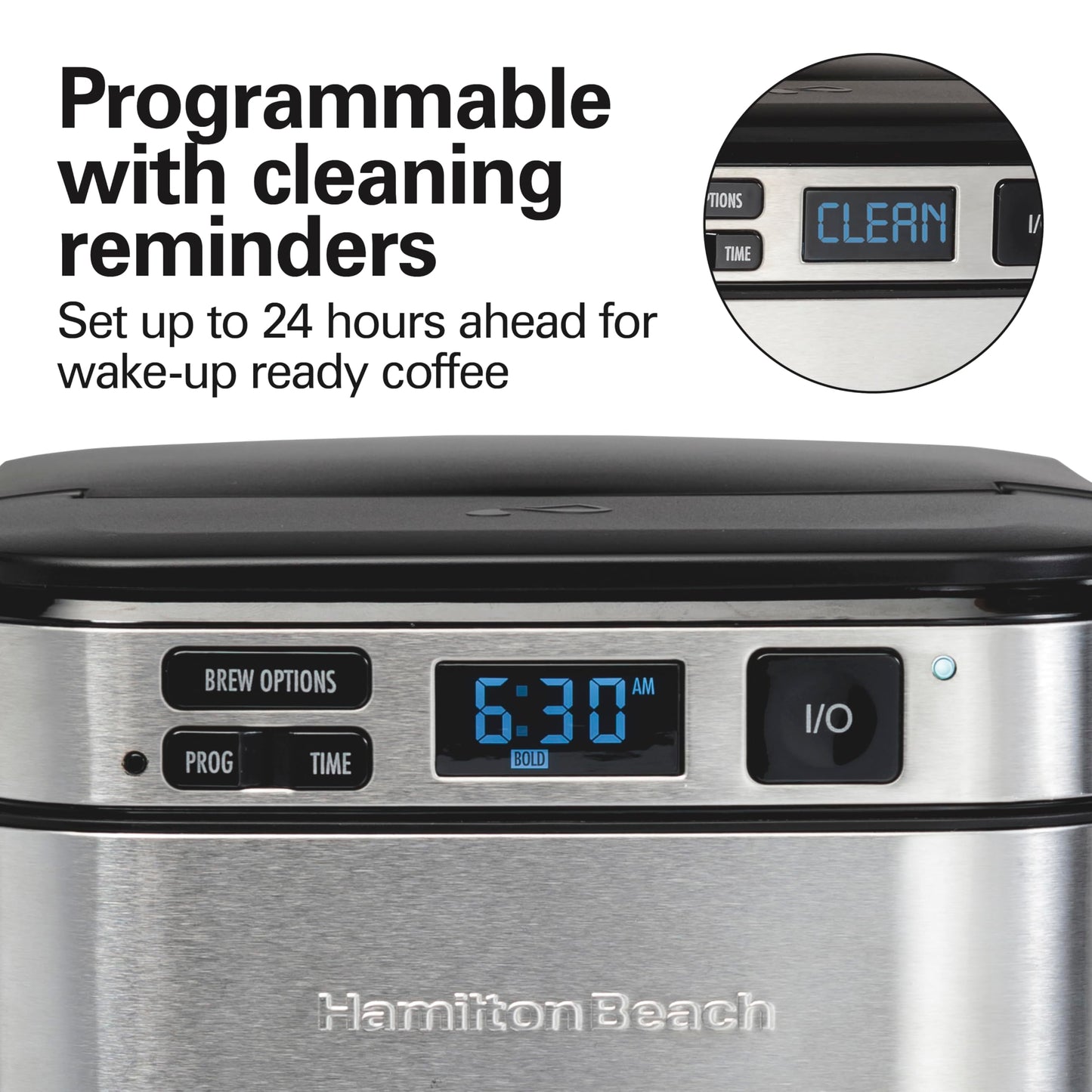 Hamilton Beach 12 Cup Programmable Coffee Maker, FrontFill Drip Coffee Maker