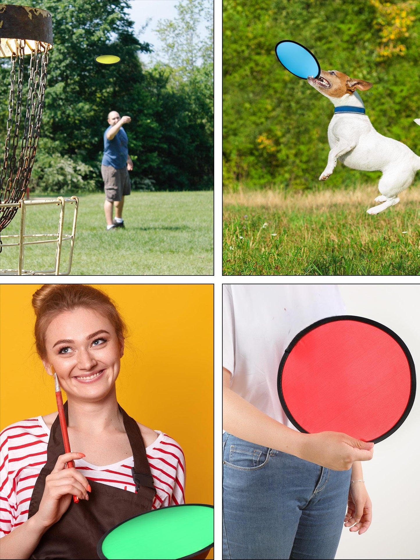 Gejoy Foldable Flying Disc Fans Bulk with Bag 9.8 Inch DIY Sublimation Handheld Cooling Fan Beach Flying Disc for Summer Outdoor Games Activities Birthday Wedding Party Favors(Mixed Color,208 Pcs)