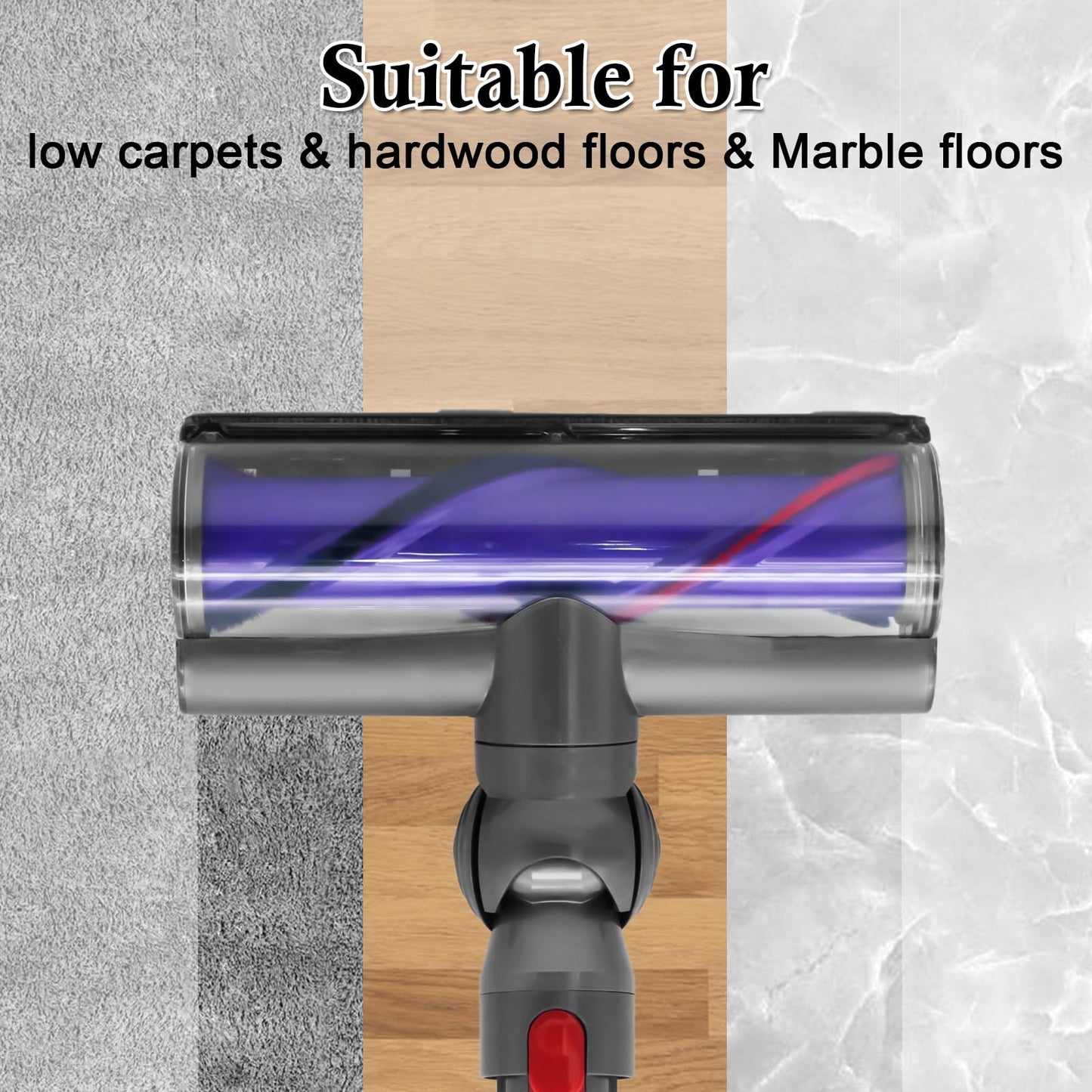 Quick-Release Motorhead Cleaner for Dyson V7 V8 V10 V11 Vacuums Cleaner Head Dyson Replacement Part Electric Head for Hardwood Floor Carpets