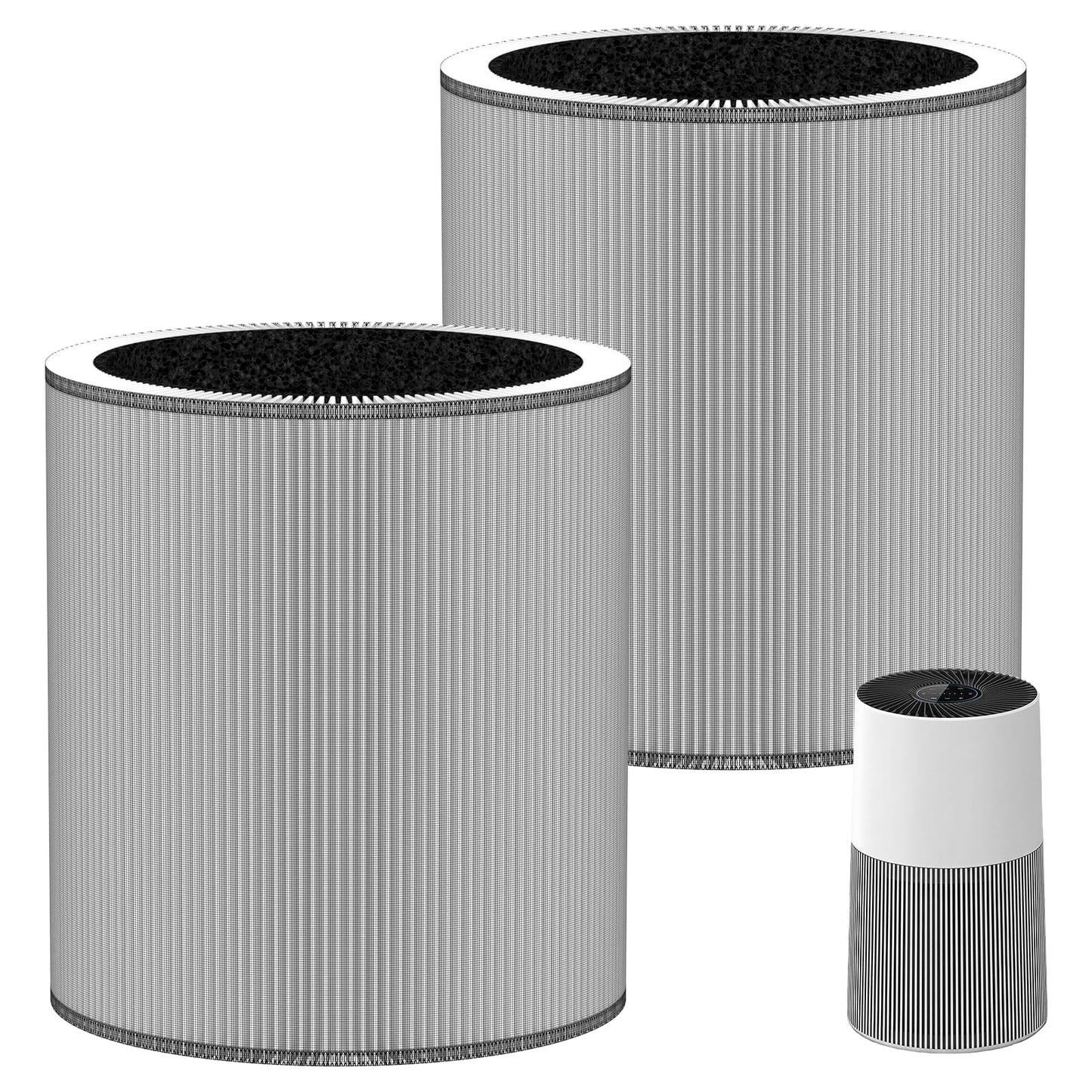 Borgodf 2 Pack C610 Replacement Filter Z Compatible with Winix C610 Air Purifier, 3-in-1 True HEPA, Activated Carbon and Pre-Filter, Part # 1712-0121-00