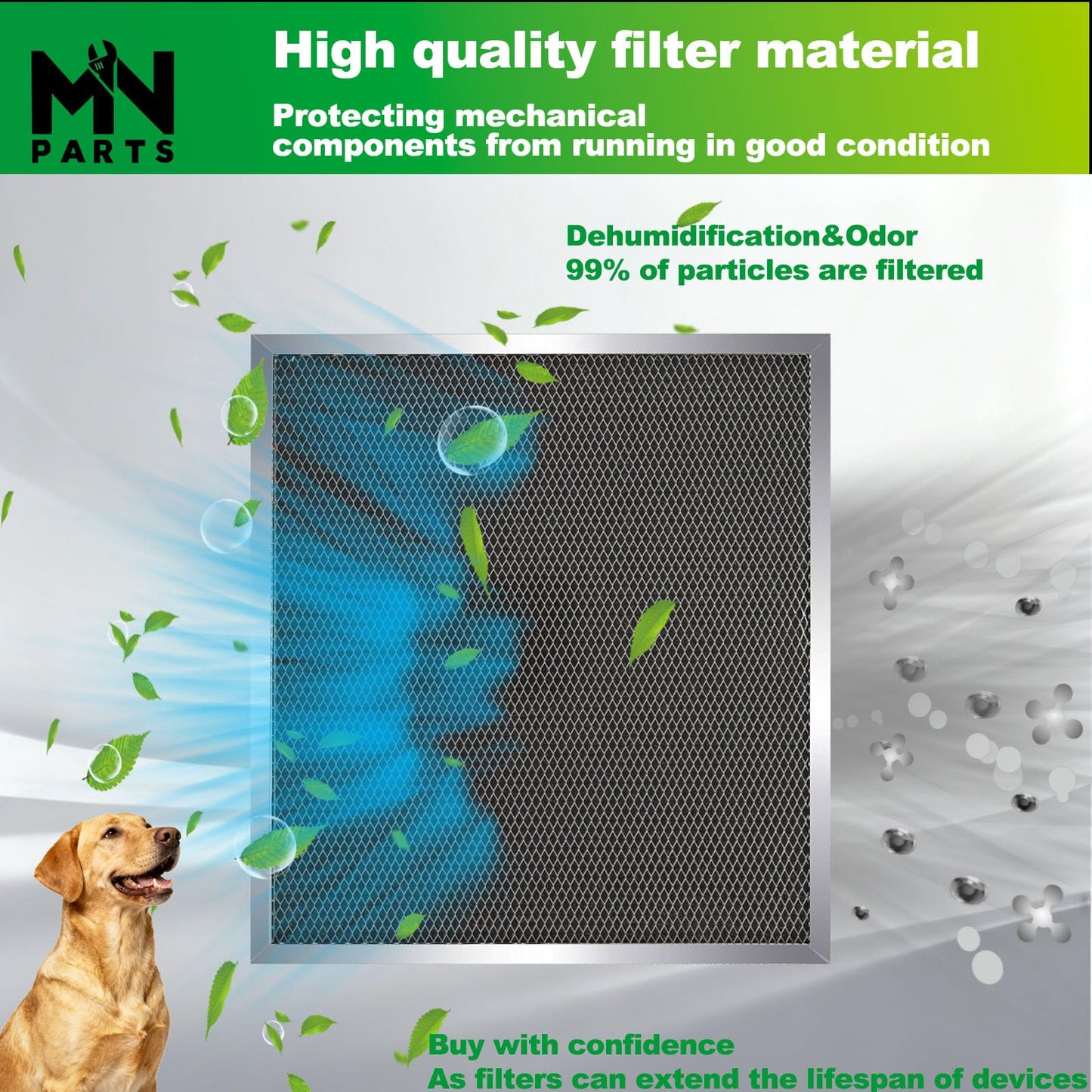 SV03096 Air Exchanger Filter 12-7/8" x 11-3/4" x 3/4", 2-Pack HRV Filter Replacement Compatible with Broan ERV100HC, HRV100H Ventilation Air Systems