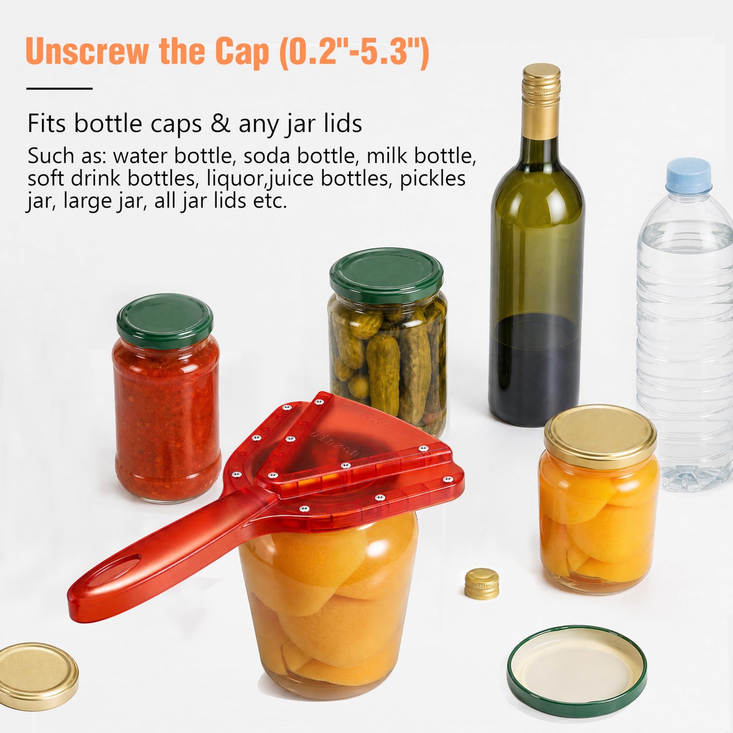 Uinxan Jar Opener for Weak Hands & Seniors with Arthritis – Effortlessly Opens Screw Lids & Bottle Caps, Manual Handheld, 304 Stainless Steel, Patented Kitchen Gadget (Blue)