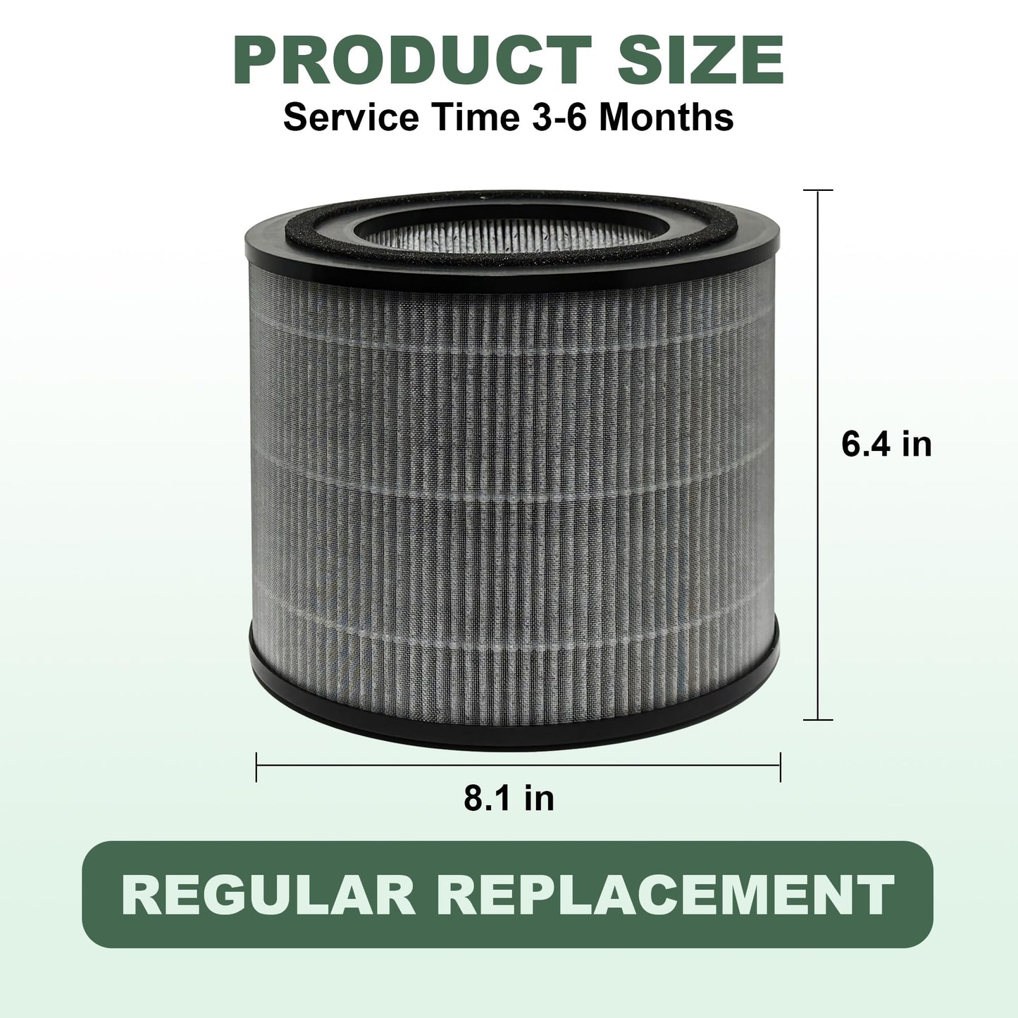 2 Pack AC2224A Replacement Filter Compatible with Amazon Basics AC2224A Air Purifier, 3-in-1 H13 True HEPA Filter Replacement with Activated Carbon, Part #2224RF