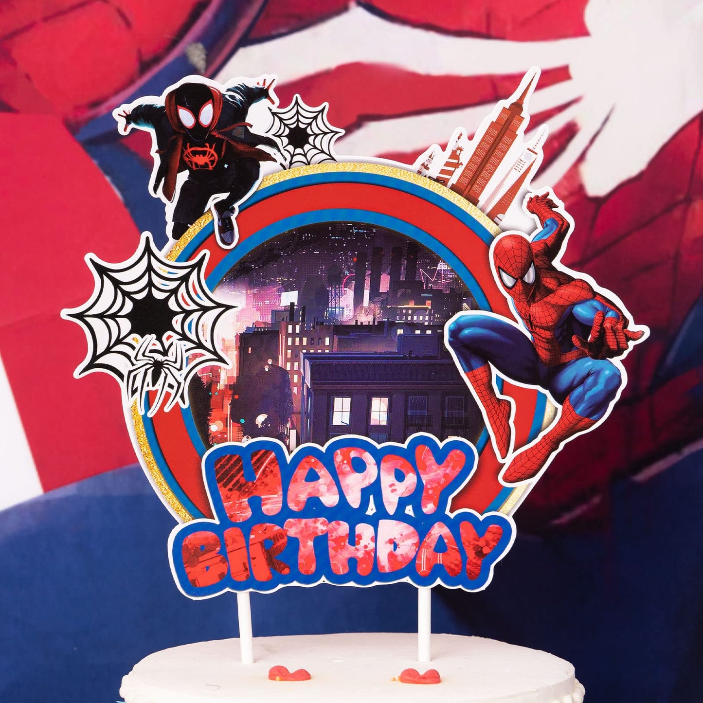 Birthday Party Supplies,Party Decorations Include Happy Birthday Banner,Backdrop,Tablecover,Cake Toppers,Cups,Plates,Spiral Charms,Latex Balloons