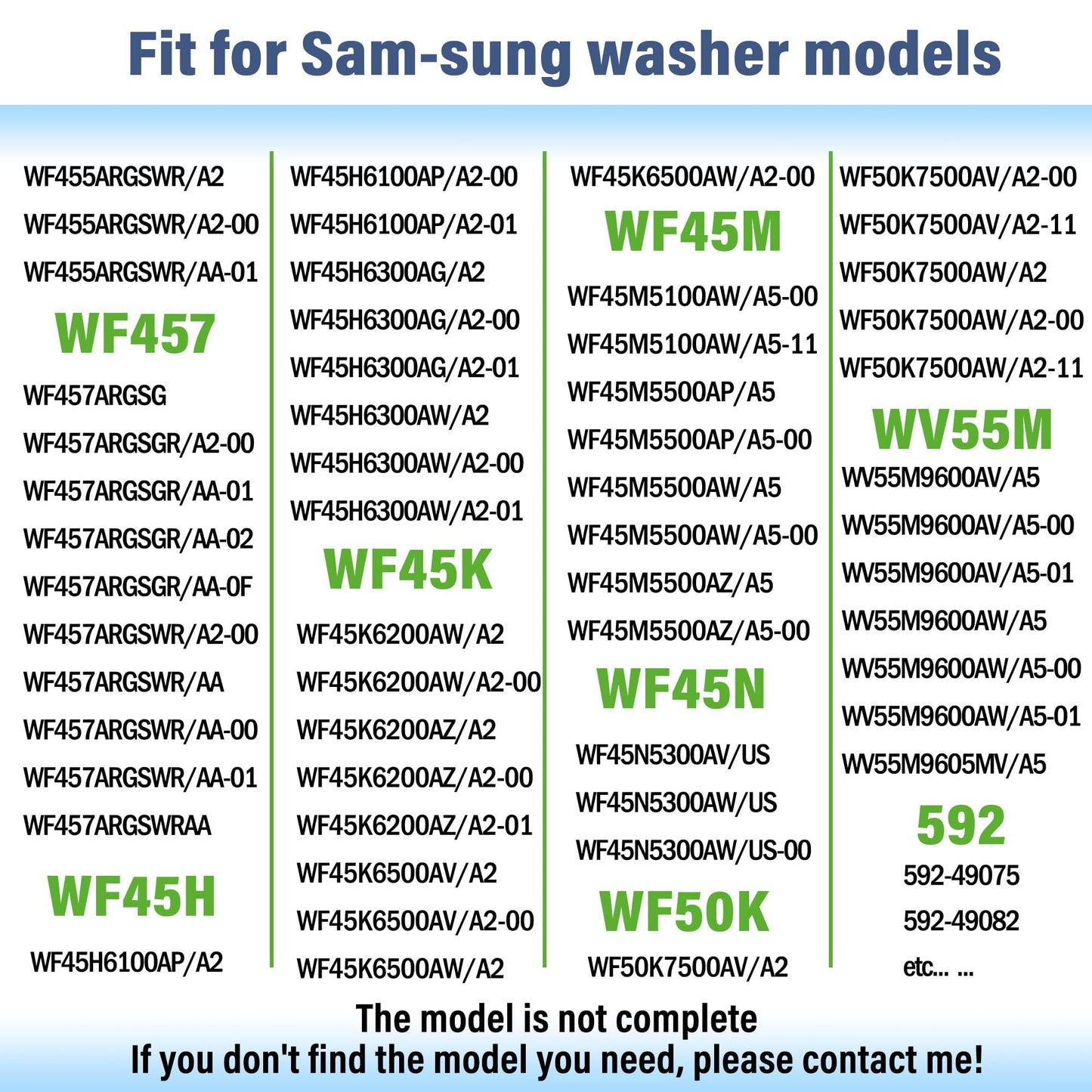 Semzohc Washer Shock Absorber Compatible with Sam-sung WF42H5000AW/A2 WF42H5200AFA2 WF42H5200APA2 WF42H5200AWA2 WF42H5600AWA2 WF45K6500AVA2 WF45K6500AWA2 WF45M5500AWA5 WF50K7500AVA2 WF50K7500AWA2