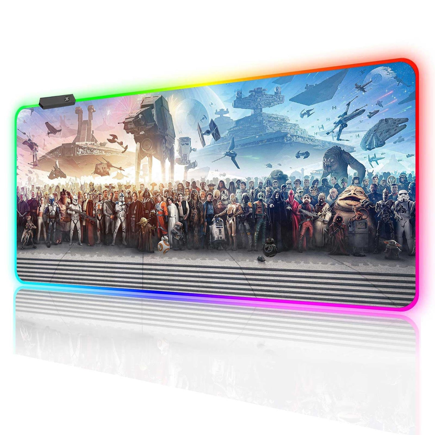 XXL Large Gaming RGB Mouse Pad The Chosen One Custom Desk Pad,Mousepad with Anti-Slip Rubber Base,Stitched Frame Mouse Mat,Portable Desk Mat for Computer Keyboard Mice Laptop & PC,31.5X15.7 Inch
