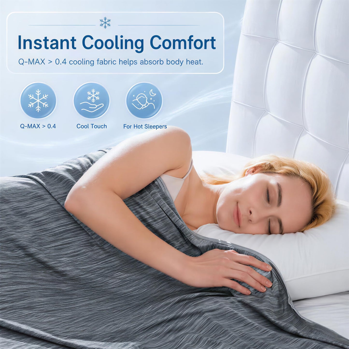 Queen Size Cooling Blanket for Hot Sleepers - Lightweight Breathable Cool Cold Blanket - Keep Cool for Night Sweats, Soft Thin Summer Blankets for Bed Couch Sofa, (Dark Gray, 90"x90")