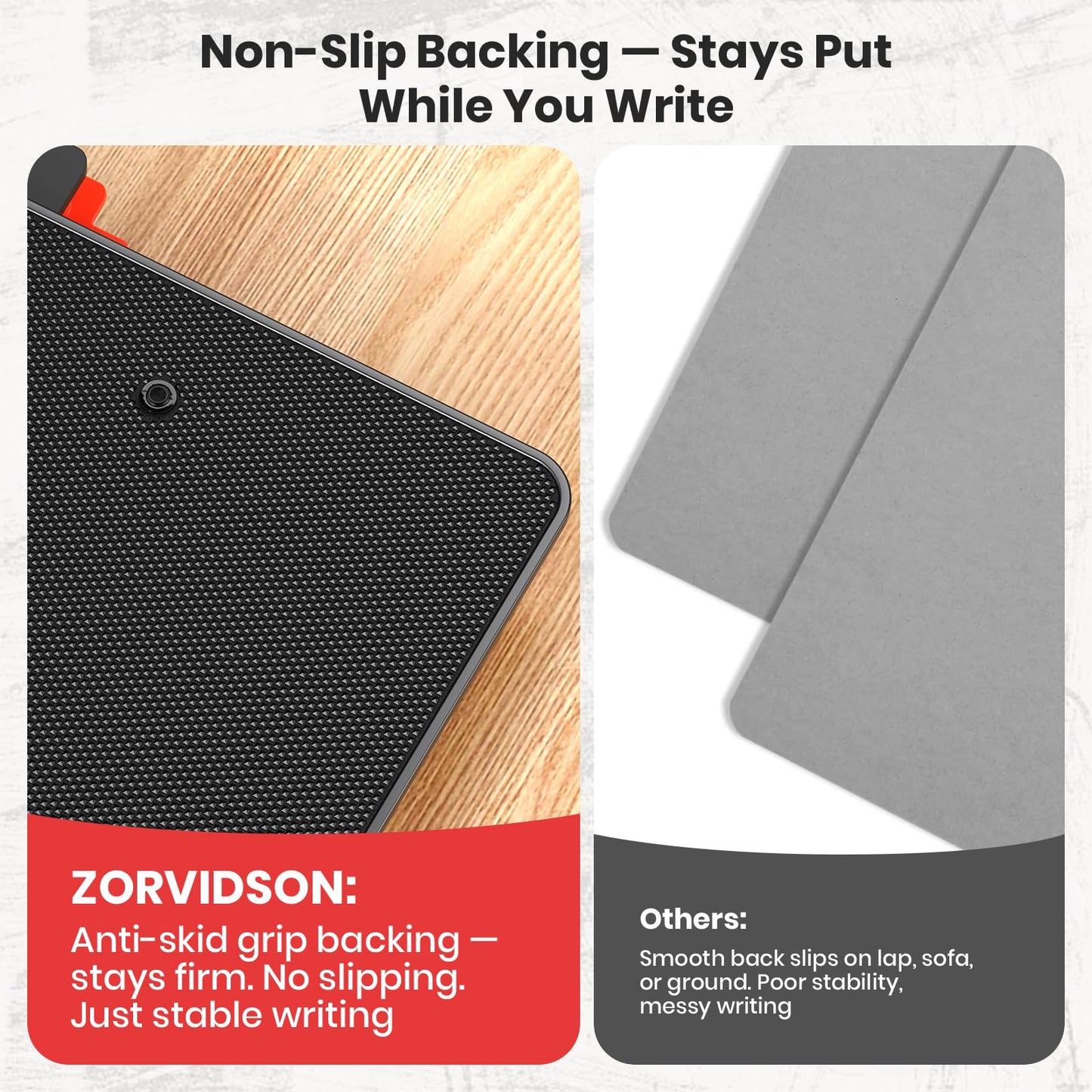 Clipboard with Pen Holder, Aluminum Frame & 2-in-1 Upgraded Clip, A4 Size 12.5 x 9 Inch, Heavy Duty Portable Writing Board with Anti-Slip Backing, for Office School Classroom Doctor Coach(4 Pack)