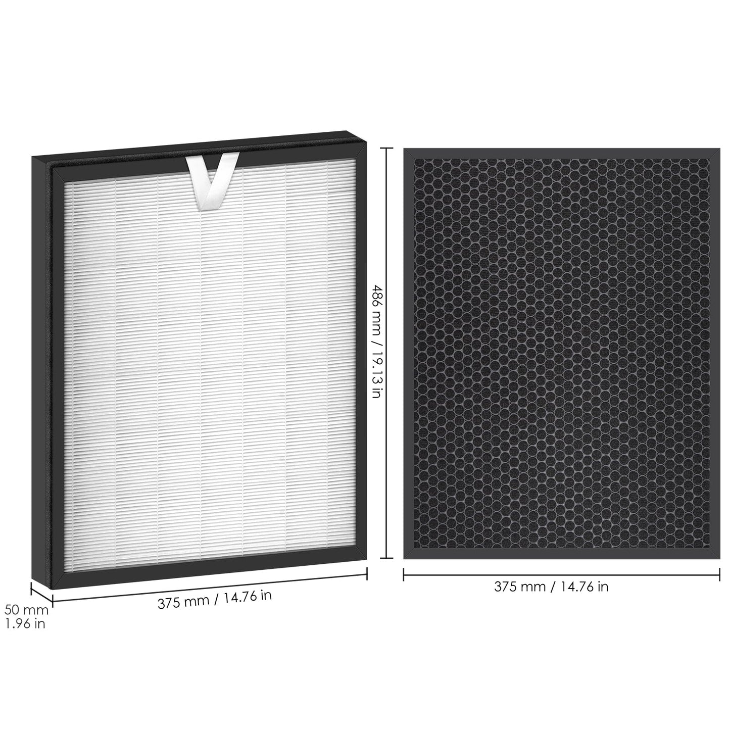 (1 Pack) EverestAir EverestAir-P Replacement HEPA Filter for LEVOIT EverestAir-P Air Purifier, LAP-EL551S-AUS, H13 True HEPA Filter, 3-in-1 Activated Carbon Filters