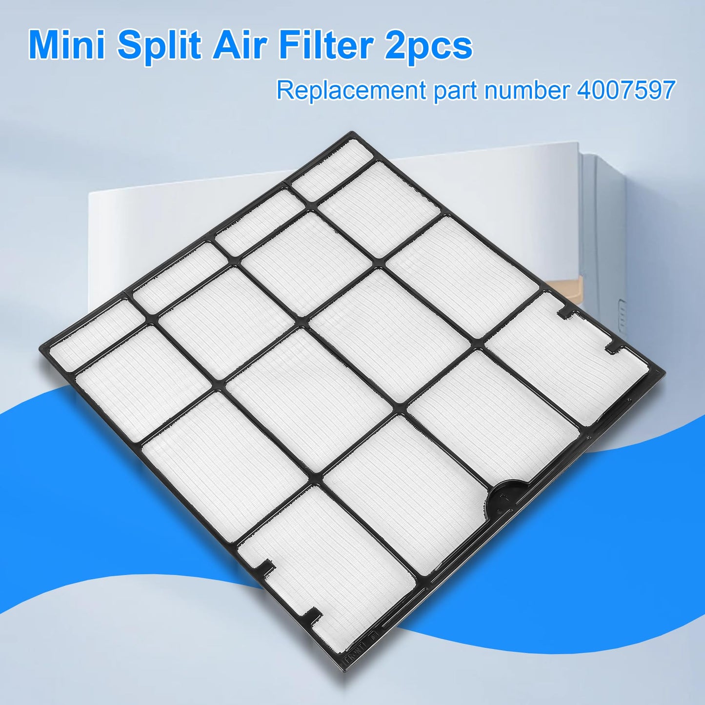 BIBIELF 2Pcs 4007597 Mini Split Air Filter Replacement for Daikin Mini Split Units, 12.4'' * 11.8''