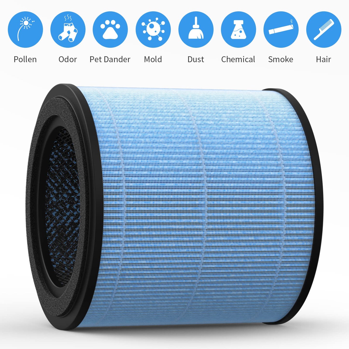 GoKBNY 4-Pack AP0601 Replacement Filter Compatible with AIRTOK AP0601 Air Purifier, Part # AP0601-RF, with Aromatherapy Tablets