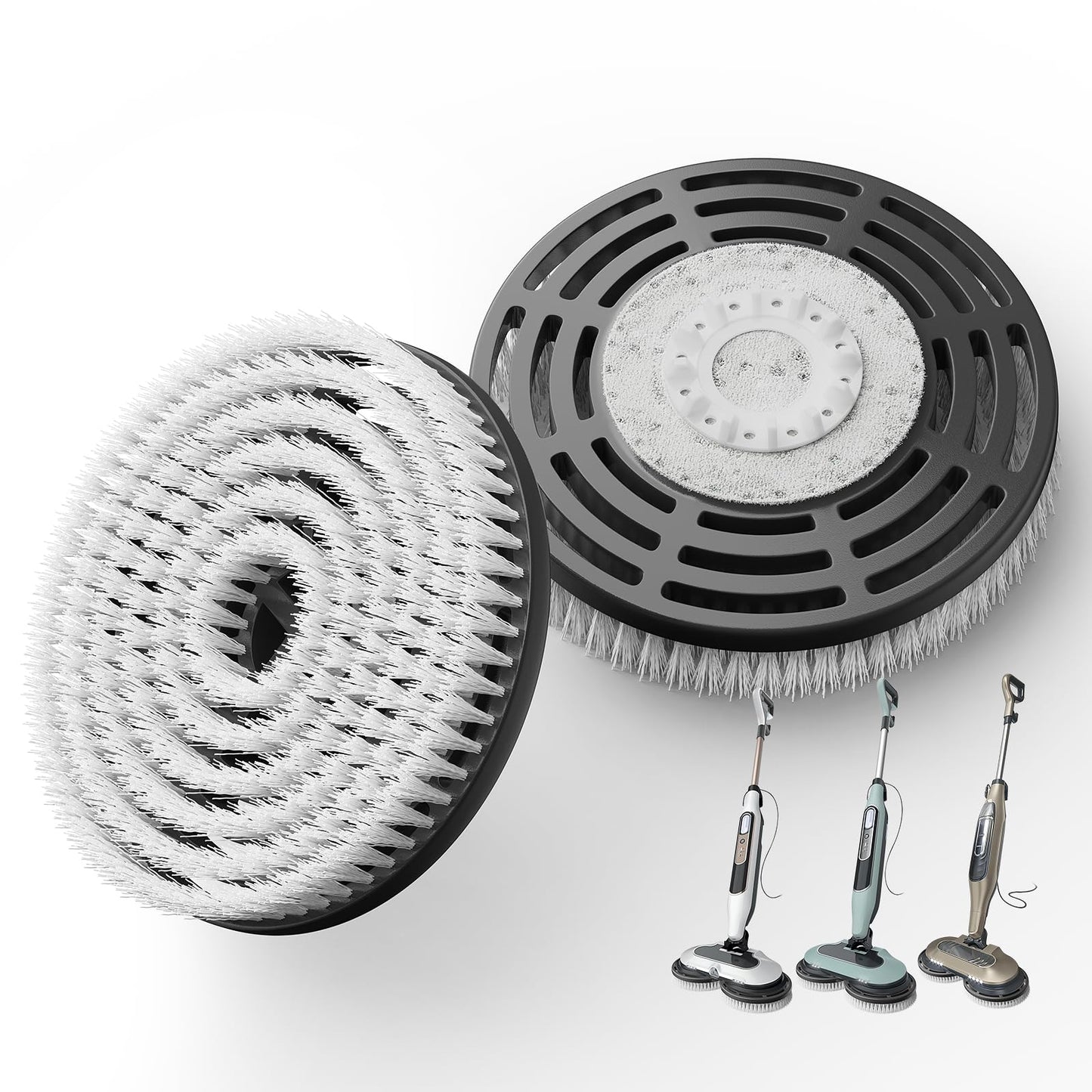 AIR U+ Newly Upgraded Steam Mop Replacement Brush Pads for Shark Steam and Scrub Mop S8201 S8001 S7201 S7000 Series (2 Count)