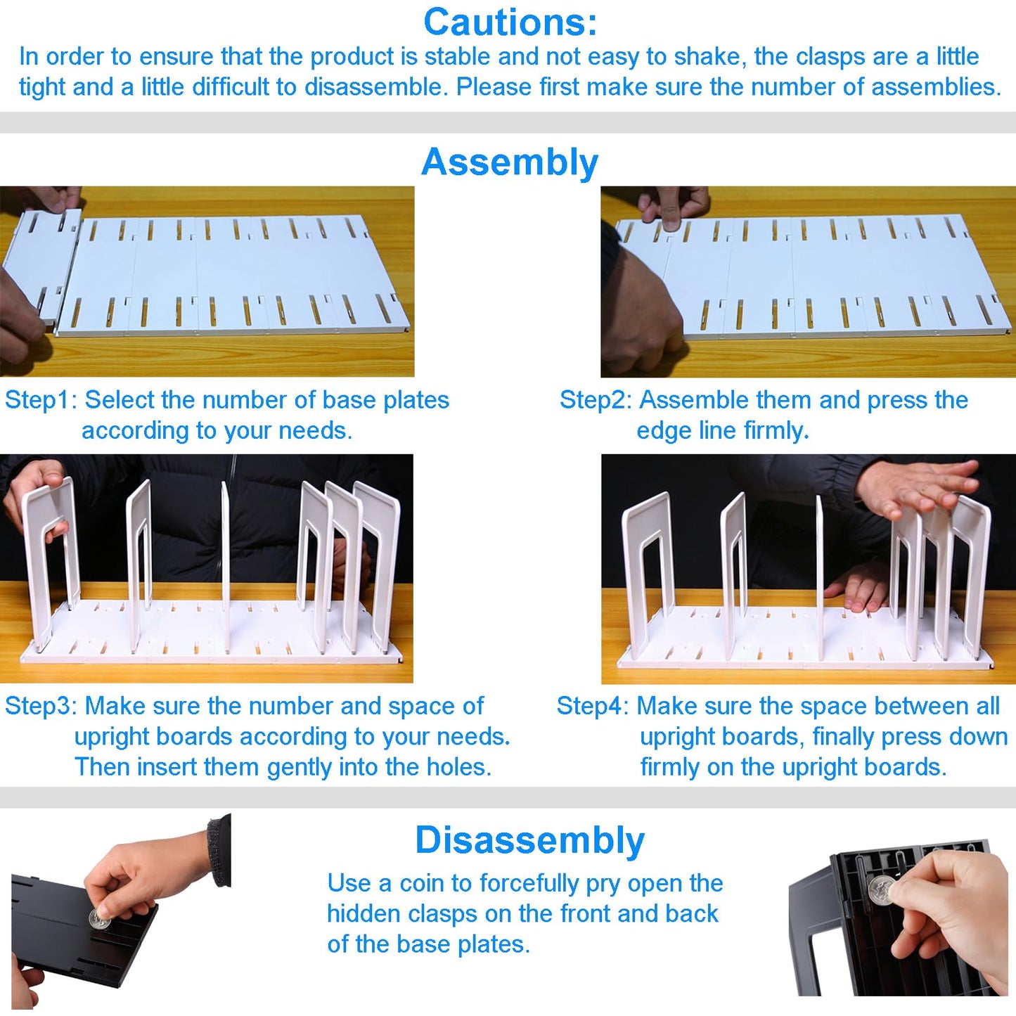 LuluEasy Translucent Frosted Adjustable Vertical File Sorter Sturdy Plastic Expandable Upright File Holder, Desktop Binder Organizer, School Office Book File Organizer, Assemble Easily Endlessly