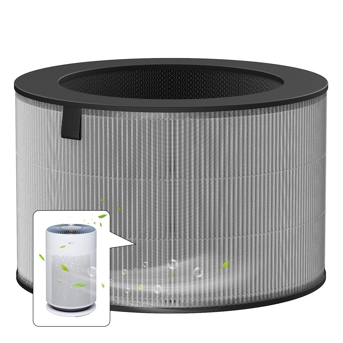 PuriCare 360 Filter Replacement Compatible with LG PuriCare 360 Air Purifier, Model AS601HBB0, 3-in-1 HEPA+ Activated Carbon+Pre-Filter, 1 Pack