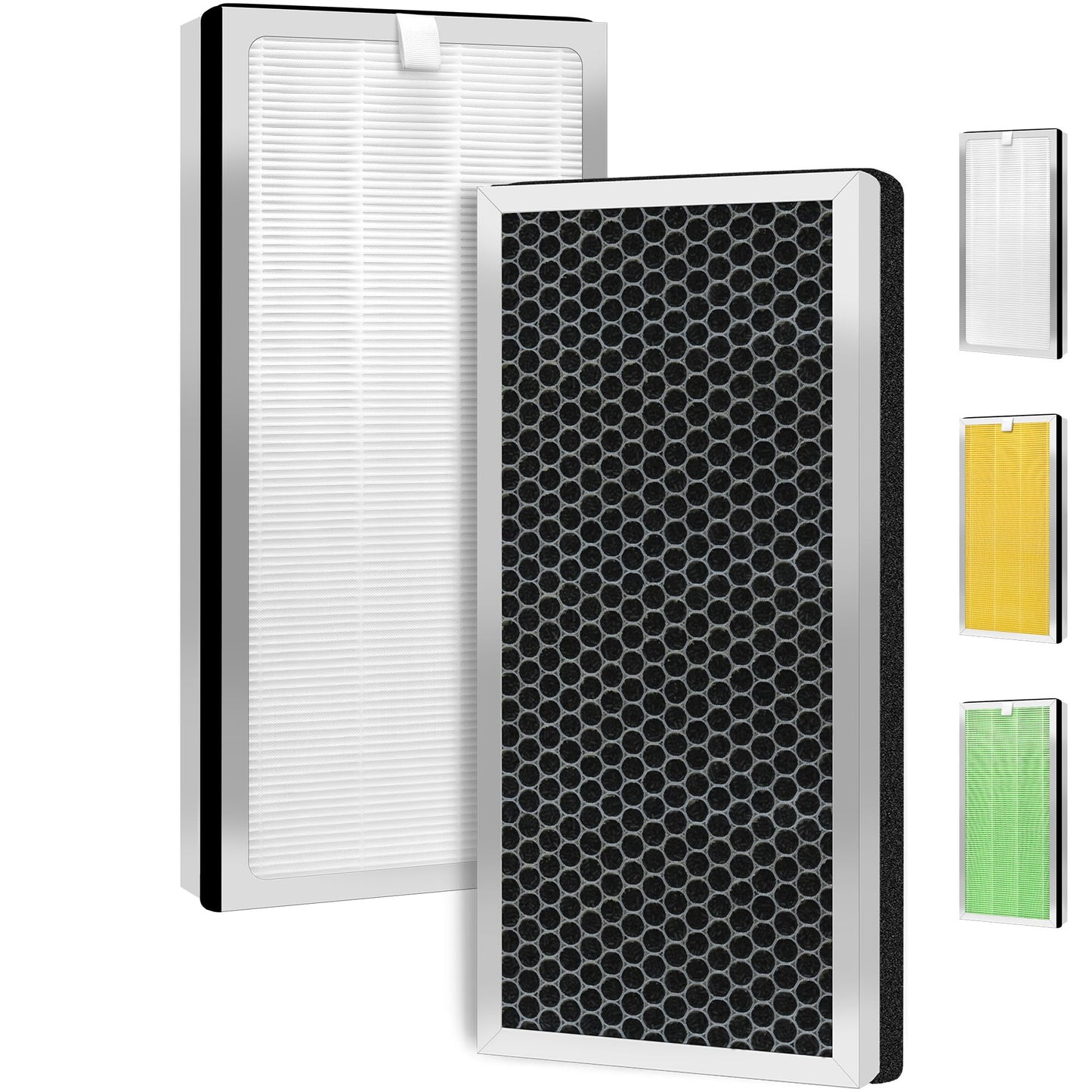 Zouhwaso MA Series 40 Replacement Filter Compatible with 40 Air Purif-ier, 3-in-1 Composite Filtration with H13 True HE-PA, Fine Pre-Filter and Efficient Activated Carbon, Pack of 2