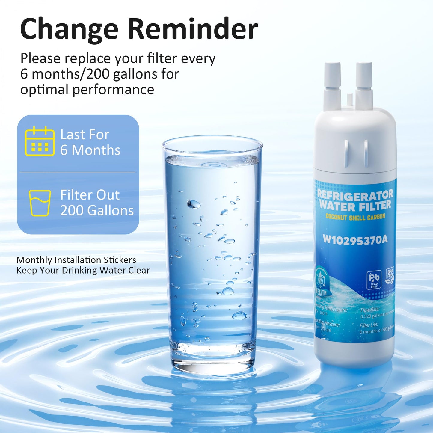 Everydrop Filter 1 Water Filter Replacement for Whirlpool WRS588FIHZ04 WRS321SDHZ13 WRSF5536RZ00 WRS325SDHZ WRS325FDAM04 WRS571CIHZ04 WRS315SDHZ08 WRS325SDHZ13 WRS315SDHM13 WRS321SDHZ08 WRS325SDHZ08