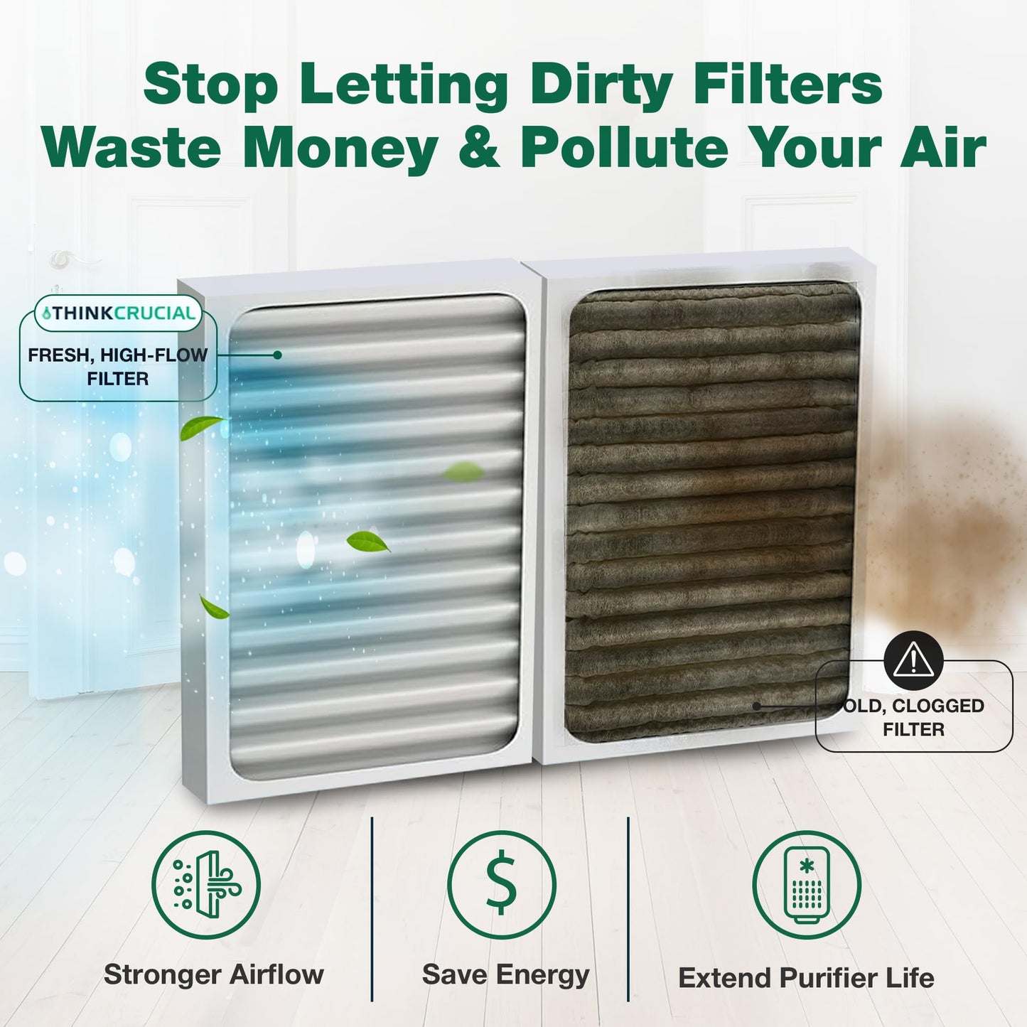 2 Crucial Air Purifier Filters – Compatible with HUNTER® Brand Filter Part # 30963 – Models 30710, 30711, 30730, 30709, 30710, 30711, 30714 – (2 Pack)