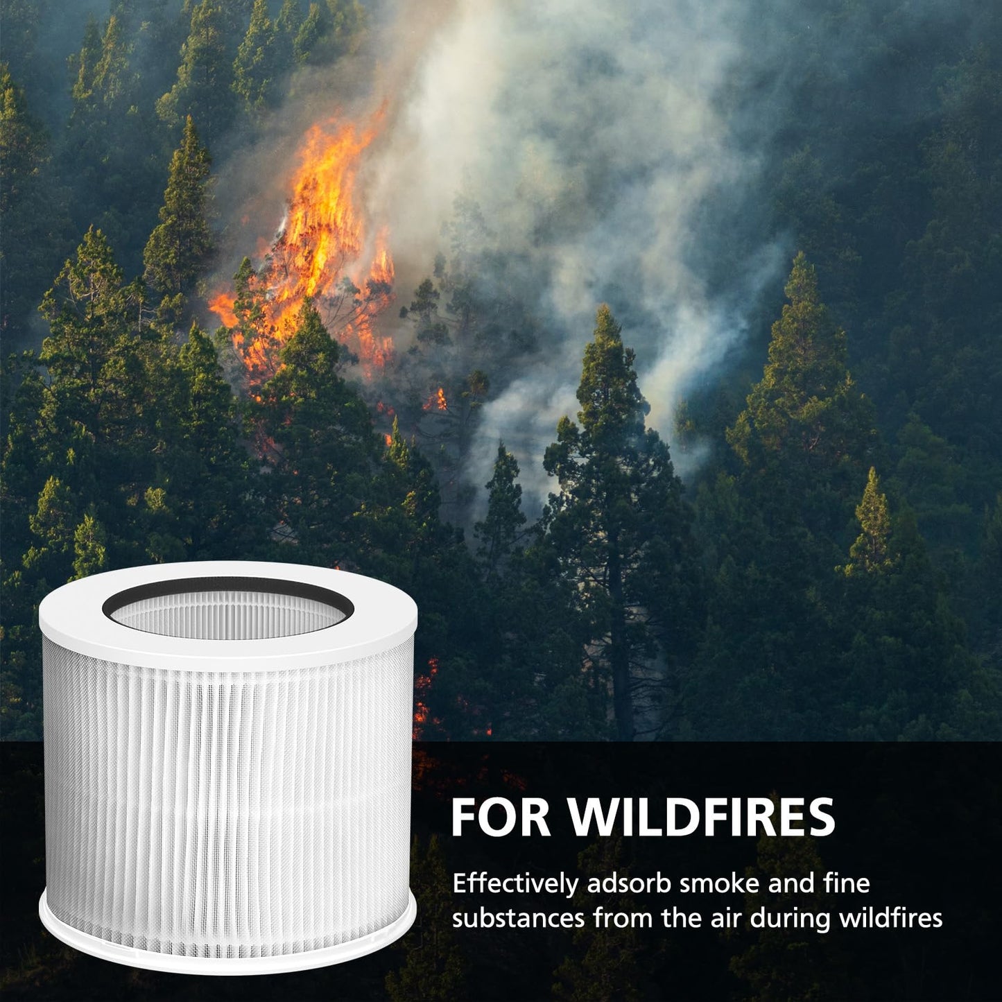 4 Pack 12020 Filter Replacement Compatible with Clorox Tabletop Air Purifier model # 11020 and Clorox Tabletop Smart Air Purifier model # 11021, 12020 HEPA Filter with 200 Sq. Ft. Capacity