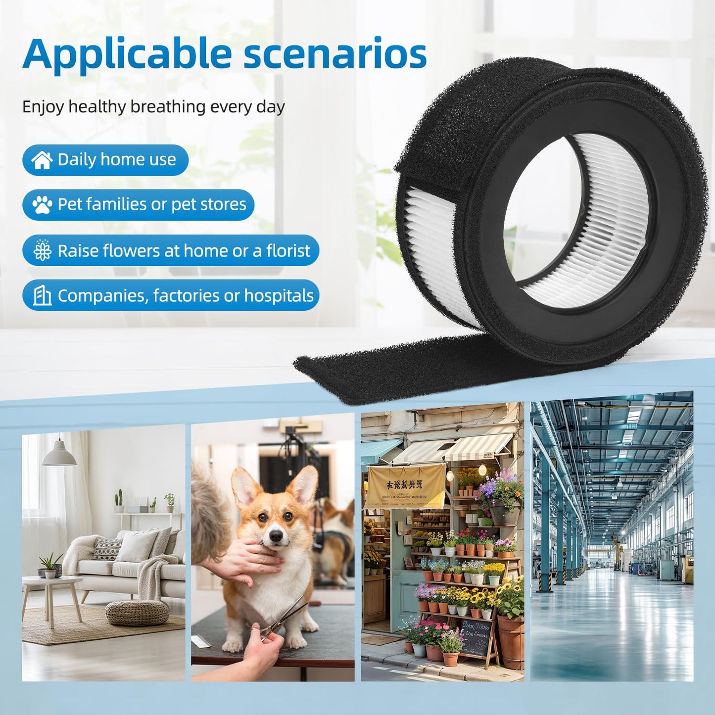 Z-1000 Replacement Filter Compatible with TruSens Z-1000 Air Purifier,H13 Activated carbon,Model AFH-Z1000-01, 2 Premium Filters and 4 Extra Activated Carbon Pre-Filters