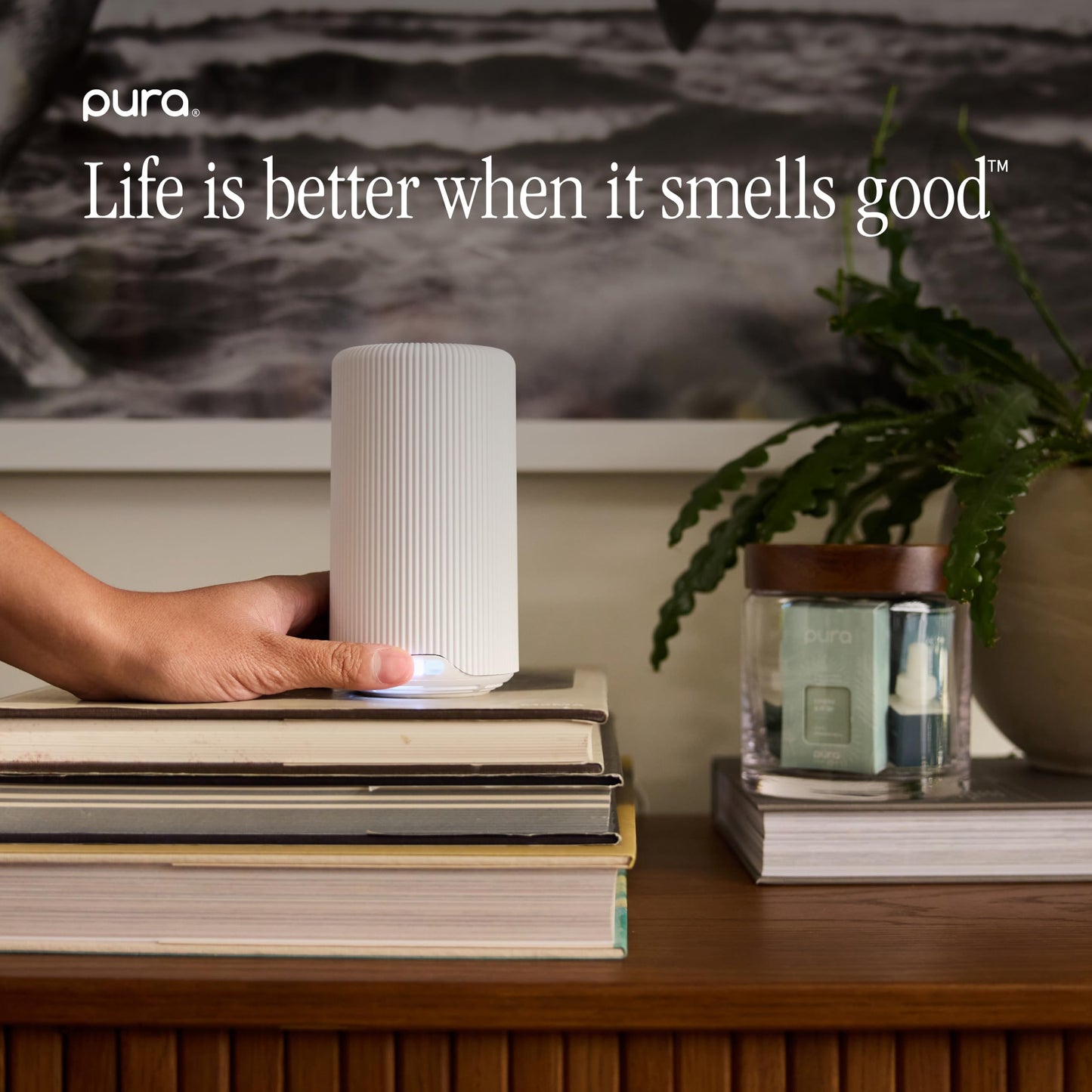 Pura & Mersea Home Scent Refill - Smart Air Diffuser - Up to 120-Hours of Luxury Fragrance per Refill - Home Essential - Clean & Safe Diffuser Fragrance - 2 Pack, Coconut Sugar