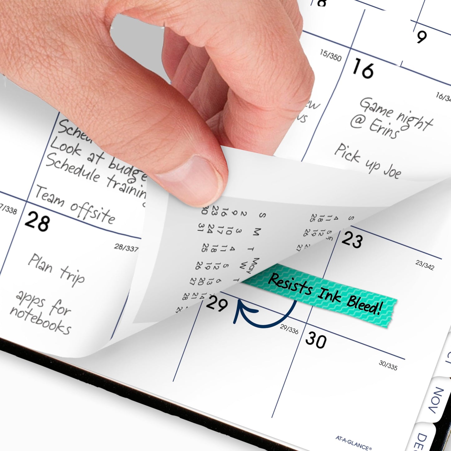 AT-A-GLANCE 2027 Planner, Monthly, 7" x 8.5", Tabbed, Unruled Daily Blocks, Hardcover, DayMinder, Black (G400H0027)