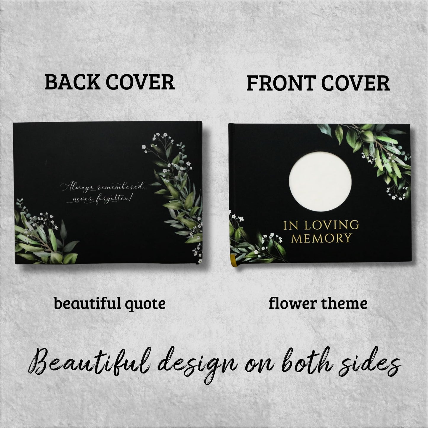 All-in-One Funeral Guest Book Set – Memorial Guestbook, Funeral Register Book, Celebration of Life Guest Book, Condolence Book, Memory Cards & Keepsake Collection Box - Memorial Keepsake