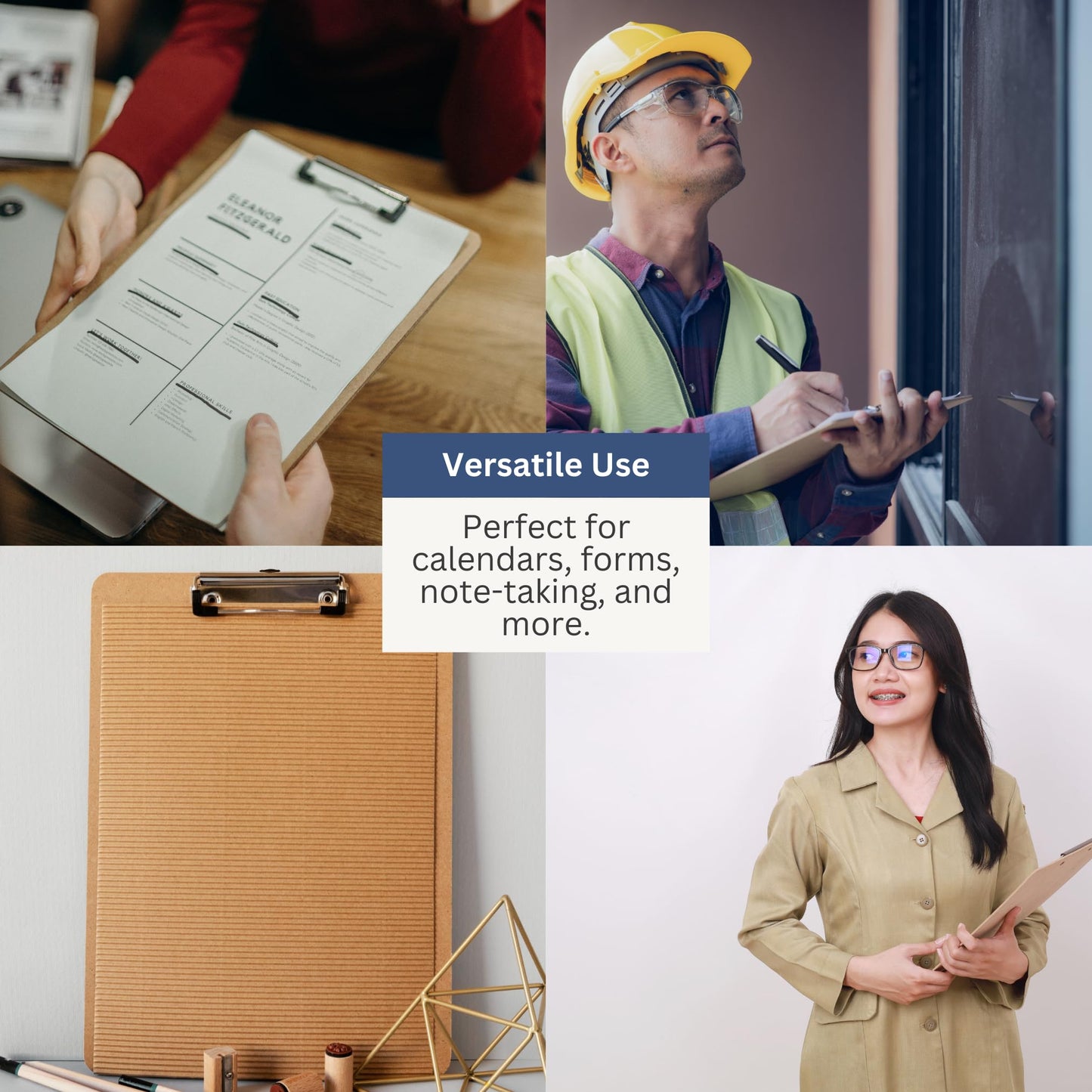 Clipboards 30 Pack Bulk, Clip Boards 8.5x11 Letter Size Hardboard Clipboard Set, Low Profile Clip, Hanging Loop, Holds 50 Sheets, Rounded Corners for Classroom, School, Field Use - Performore