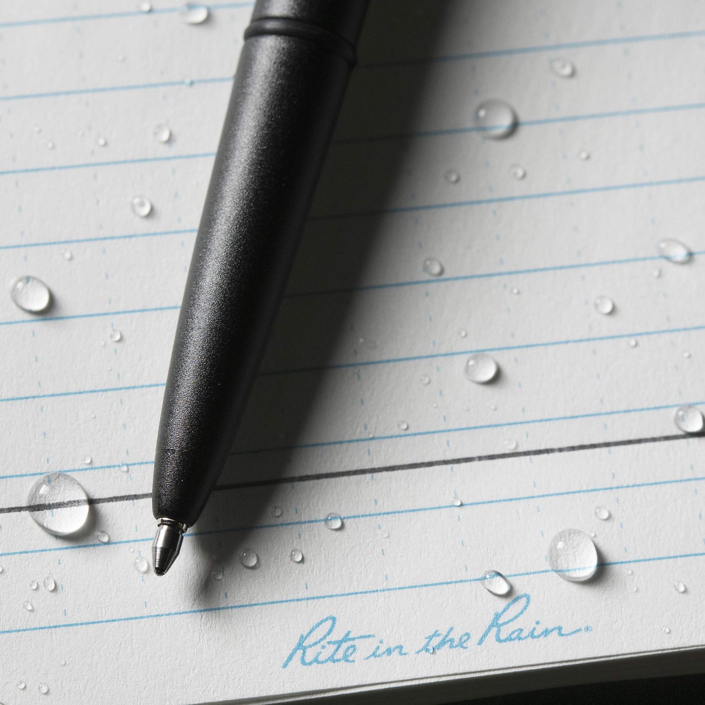 Rite In The Rain Weatherproof Black Metal Bullet Pen - Black Ink (No. 96), 5.25 x 0.375 x 0.5