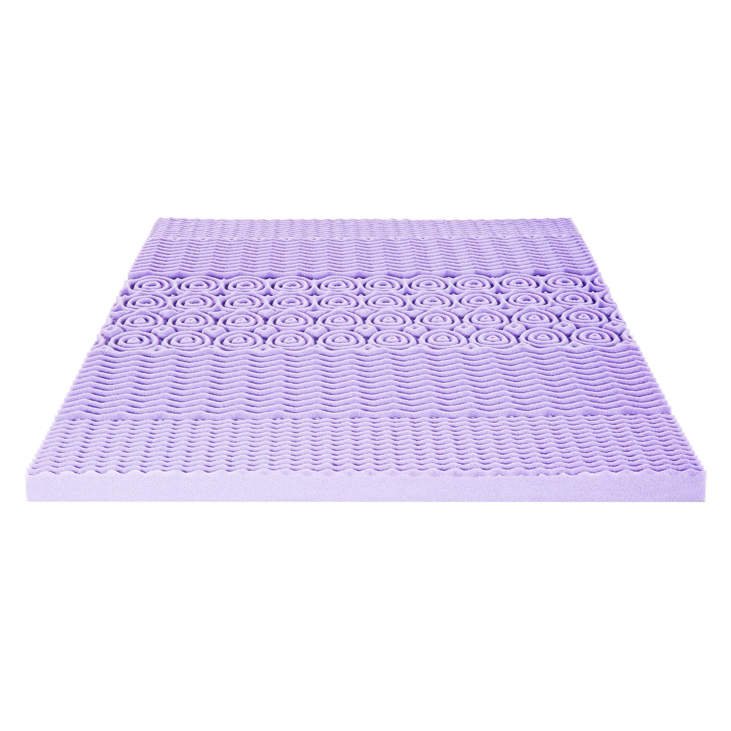 Mellow 3 Inch 5-Zone Memory Foam Mattress Topper, Soothing Lavender Infusion, Dorm Essentials, Twin