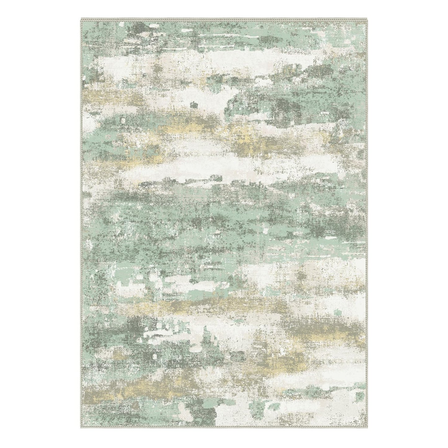 BEIMO Area Rugs 5x7 for Living Room Bedroom, Modern Abstract Machine Washable Large Light Green Rug Soft Rug, Low Pile Floor Carpet with Non Slip Backing for Dining Room