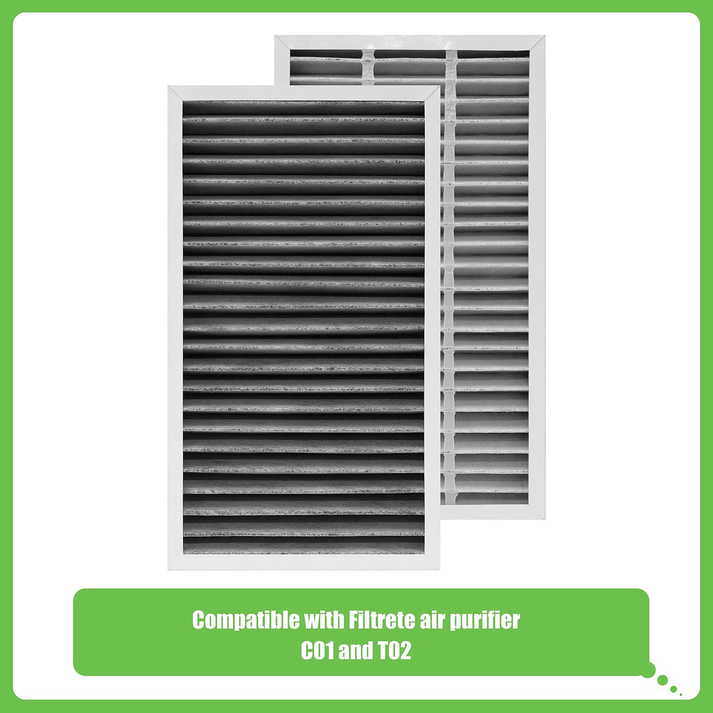 Hichoryer F1 Filter Allergen Reduction+Odor Removal, Replacement Filter Compatible with Filtrete C01 T02 Room Air Purifier FAP-C01-F1 and FAP-T02-F1,4 Pack