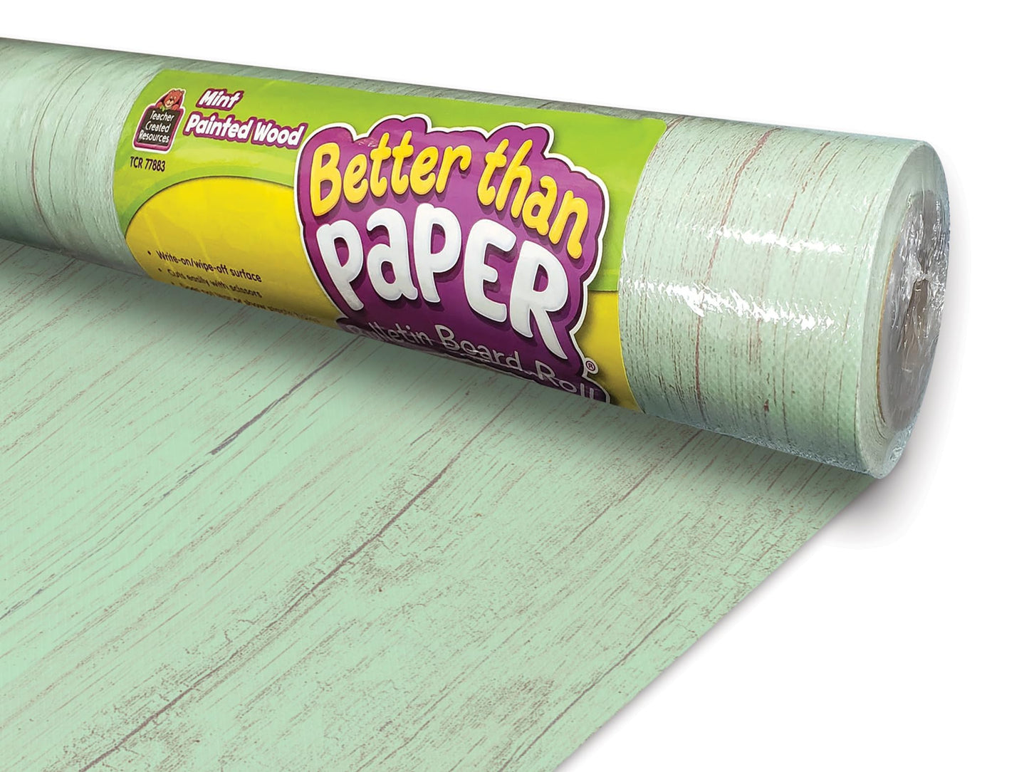 Teacher Created Resources Mint Painted Wood Better Than Paper Bulletin Board Roll (TCR77883)