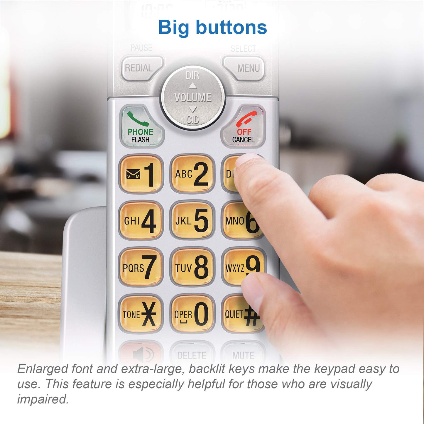 AT&T EL51203 DECT 6.0 2-Handset Cordless Phone with Full-Duplex Speakerphone, Backlit Display & Lighted Keypad, Caller ID/Call Waiting, Intercom, ECO Mode