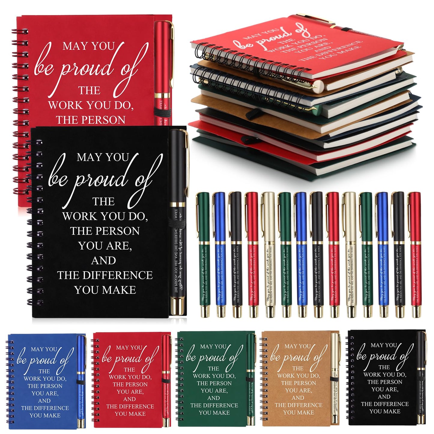 Honoson 30 Sets Group Graduation Appreciation Gifts May You Be Proud of The Work Notebooks with Ballpoint Pen Bulk 2026 CNA Thank You Notebooks for Team Staff Nurse CNA Week Gifts
