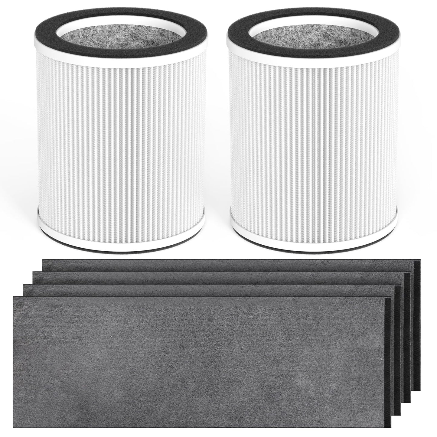 GoKBNY 2-Pack HP400 Series Replacement Filter Compatible with Hunter HP400 Cylindrical Tower Purifiers, for Model H-HF400-VP/H-PF400, with 4×Pre-Filters