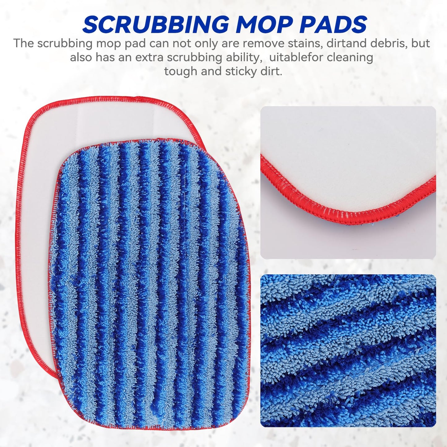 MC1375/MC1385 Microfiber Steam Mop Pads: 6 Pack Steam Replacement Pads Compatible with McCulloch MC1375, MC1385, MC1270 Steam Cleaners, Reusable & Washable Replaces Mop Pad Model: A1375-100/A1375-101