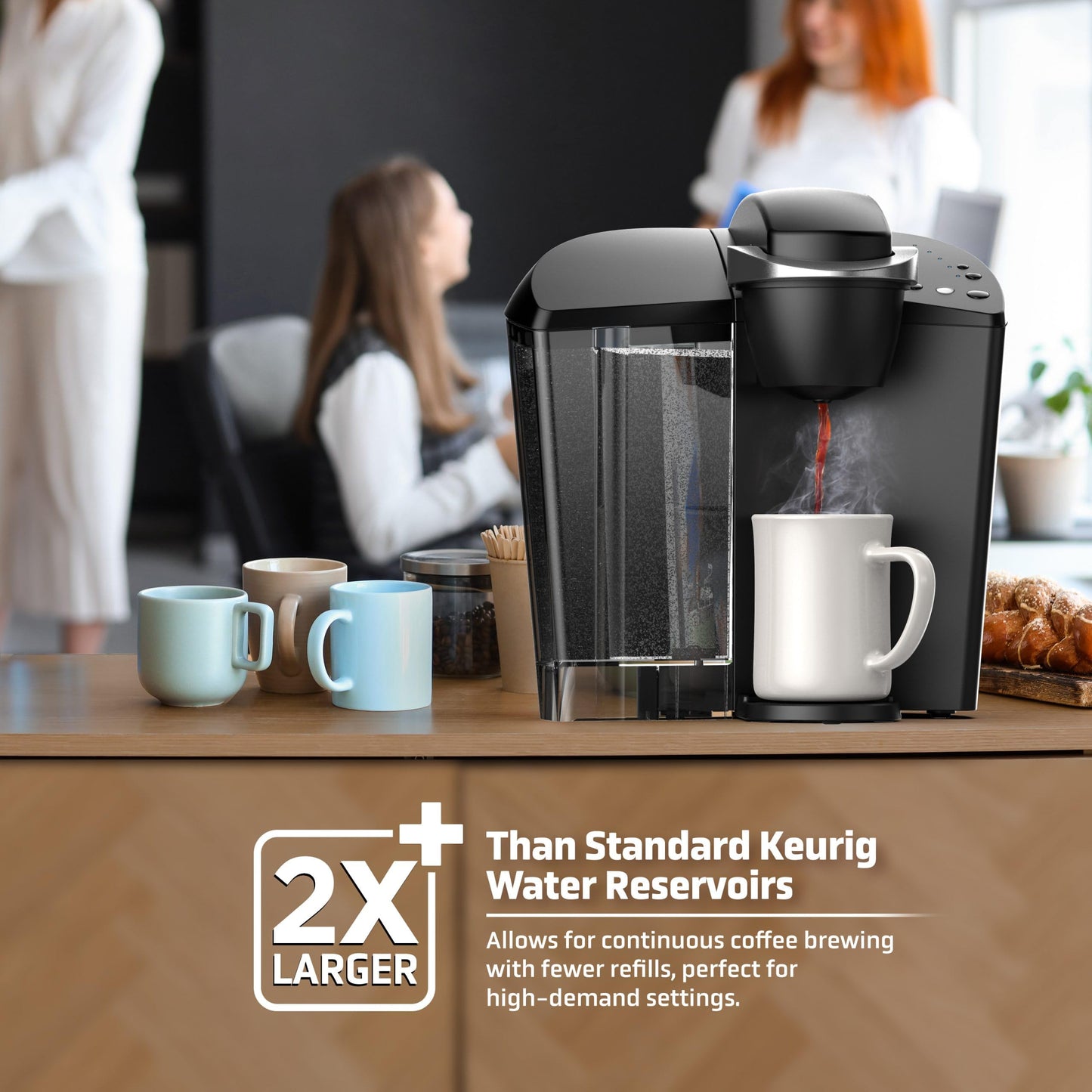 Gevoli XL Replacement Water Reservoir for Keurig K-Classic Coffee Maker [!Check Image 2 for Compatibility!] Extra Large 114 Ounce Tank for K50 / K55 Single Serve K-Cup Machines (11-19 Cups)