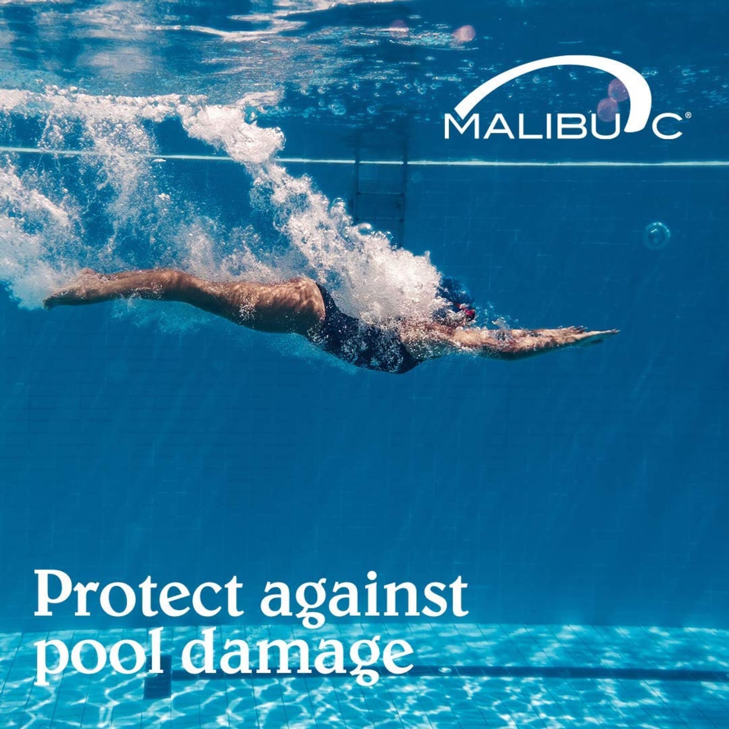 Malibu C Swimmers Wellness Conditioner - Moisturizing Conditioner for Swimmers to Combat Dry, Brittle Hair - Restores Texture Affected by Pool Elements - Sulfate Free Hair Care (33.8 oz)